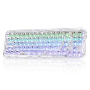YUNZII X71 ���J�j�J���Q�[�~���O�L�[�{�[�h �����L�[�L���b�v 71�L�[ 68%�z�� ���C�����X �z�b�g�X���b�v�Ή� BT5.0/2.4G/USB-C �K�X�P�b�g���� RGB ���� Windows/Mac�p