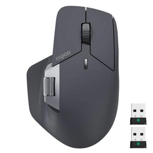 RAPOO MT760PRO ���C�����X �}�E�X ���� NearLink + Bluetooth 5.0 �}���`�f�o�C�X 12K DPI 2K�|�[�����O �G���S�m�~�N�X�݌v 11�̃v���O�����\�ȃ{�^�� �I���{�[�h������ �����[���[�t�� �É��N���c