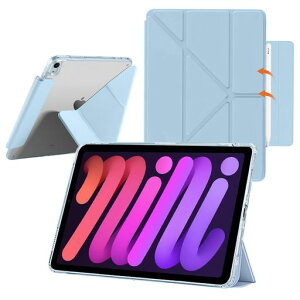 YealRed �P�[�X For iPad Mini 8.3�C���` A17 Pro 2024 (��7����), Y�܂�X�^���h (�u���[)