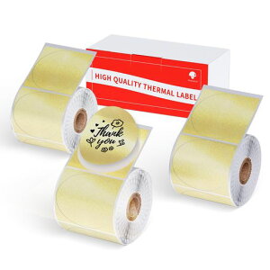 Phomemo M110�Ή� ���� ���x���V�[�� 3���[�� �ی` 50mm �ی`�^�C�v ���M���[���� �S420������ �S�[���h�L���L��