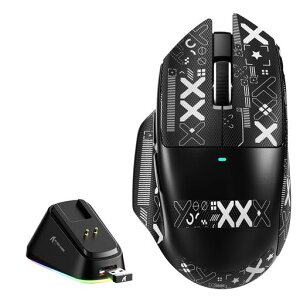 ATTACK SHARK V6 �Q�[�~���O�}�E�X�A���C�[�d�h�b�N�t���A25000 DPI�ABK52820 �����\�`�b�v�A�����X�C�b�`1����ϋv