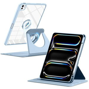 ShinKin �ی�P�[�X iPad Pro 13 �C���` (M5) 2025 / iPad Pro 13 �C���` (M4) 2024 �Ή� 360�x��] �����^ ���O���\�� �}�O�l�b�g�J�o�[ TPU�f�� +PC���� �P�[�X ���΋z�� �y�����[