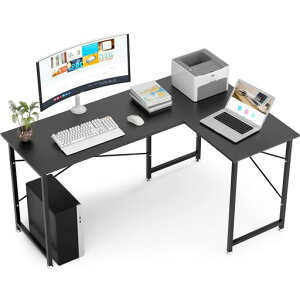 DEWEL L���f�X�N �p�\�R���f�X�N ��150cm+100cmx���s60cm ���j�^�[�A�[���Ή� ���E���։\ L���^ �����t���[�݌v ���h��h�~ ���萫 �g�ݗ��ĊȒP �V���v�� ��Ɗ� �e�����[�N �ݑ�Ζ��p �u���c