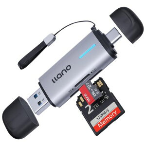 �u�u���X���C�g�A�ǂݎ���Ԃ���ڂł킩��vllano SD�J�[�h���[�_�[ type C/USB 3.0 �������]�� 2-in-1 �}�C�N��sd�J�[�h���[�_�[�ySDXC SDHC MMC RS-MMC Micro SDXC Micro SDHC