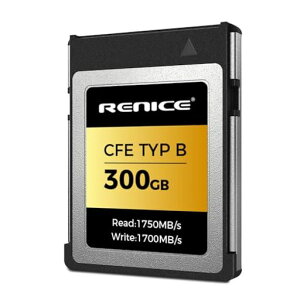 RENICE300GBCFexpressTypeb�������[�J�[�hpSLC�V���[�Y�����ǂݏo�����x1750MB/s�����������ݑ��x1700MB/s�R���p�N�g�t���b�V���^�C�vb�����H6K�A8K�r�f�I�^��
