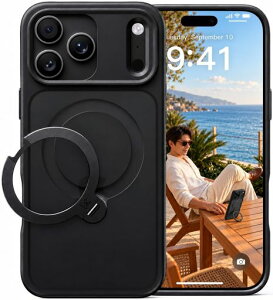 CASEKOO iPhone 18Pro/17 Pro �p �P�[�X �y2026�ō�����&��_360�x��]�zMagSafe�Ή� �ČRMIL�K�i 360°�S�����ϏՌ� �y���c�����E�p�x���R�����z �ő�25W�}���[�d�Ή�