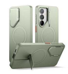 SURITCH �}�O�l�b�g���P�[�X Samsung Galaxy S26 �Ή� �J�����J�o�[&���߉\�ȃ��^���L�b�N�X�^���h�t�� �ϏՌ��o���p�[�P�[�X �X�����ی�J�o�[ Galaxy S26�p-�O���[��