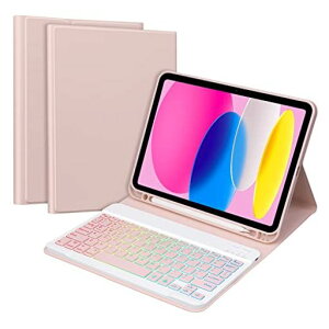 iPad ��10���� �L�[�{�[�h �P�[�X GOOJODOQ (2022) 7�F�o�b�N���C�g�t���P�[�X ���C�����X �L�[�{�[�h �J�o�[ iPad 10th 10.9�C���`��p�P�[�X �E���� �y���z���_�[�t�� �X�^���h�@�\ �I�[�g�X���[�c