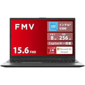 FMV �m�[�g�p�\�R�� WE1-K3 (MS 365 Personal/Copilot�L�[����/Win 11/15.6�^/U300/8GB/SSD 256GB) FMVWK3E113_AZ
