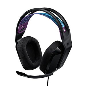 Logicool G �Q�[�~���O�w�b�h�Z�b�g G335 �Q�[�~���O �w�b�h�Z�b�g G335BK �y�� 222g 3.5mm �L�� ���̉��� �X�e���I 2.1ch �t���b�v�~���[�g �}�C�N�t�� PS5 PS4 PC Switch 2 Xbox �X�}�z �Ή�