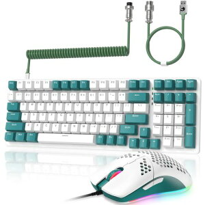 MAMBASNAKE K3 �Q�[�~���O�L�[�{�[�h �}�E�X �R�C���P�[�u���Z�b�g 98�L�[ ���J�j�J���L�[�{�[�h Type-C�L�� k3m1co1
