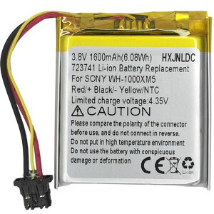 ����3.8V 1600mAh �[�d�\���`�E���d�r for Sony WH-1000XM5 Bluetooth���C�����X�m�C�Y�ጸ�X�e���I�w�b�h�z�� 723741 ��DIY 3.7-5 V�d�q���i�A����3���d�r����������