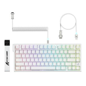 ATTACK SHARK R82HE ���s�b�h�g���K�[ �Q�[�~���O�L�[�{�[�h �L��8000Hz RT0.01mm 0.125ms 5�w�z���\�� 75%