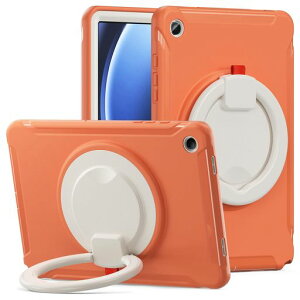 360�x��] �X�^���h Galaxy Tab A9+ 11�C���` 2023��p �P�[�X �Ռ��z�� ��� ������t�� �n���h���t Android �^�u���b�g �M�����N�V�[ Tab A9 Plus �J�o�[ �����h�~ S Pen ���[ �q�� �P�[�X, �I�����W