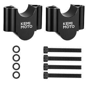 KEMIMOTO �n���h���|�X�g �o�C�N 30mm�A�b�v �n���h���X�y�[�T�[ �ėp 7/8�C���` ��22mm/22.2mm�o�[ �n���h���o�[ ���C�U�[ �X�^���_�[�h CNC���H �u���b�N
