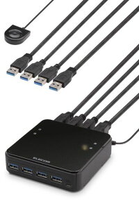 �G���R�� USB�ؑ֊� PC�E�������4�|�[�g USB3.0�E�������4�|�[�g �茳�X�C�b�` �u���b�N U3SW-T4