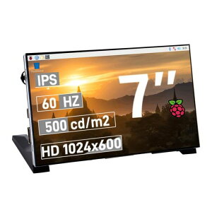 GeeekPi 7�C���` 1024x600 IPS LCD ���j�^�[ (��^�b�`) HDMI �|�[�g�t�� �u���P�b�g�t�� Raspberry Pi 5/4B/3B+/Zero/400�ABanana Pi/Windows 11/10/8/7