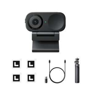 Insta360 Link 2C �O�r�L�b�g - PC/Mac �p 4K �E�F�u�J�����A1/2 �C���`�Z���T�[�A�����t���[�~���O�AHDR�AAI �m�C�Y�L�����Z�����O