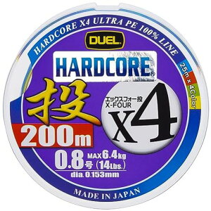DUEL(�f���G��)HARDCORE(�n�[�h�R�A)PE���C��0.8��HARDCOREX4����200m0.8��25mx4�F12.5m���E���}�[�L���O����H3288