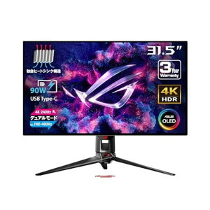 ASUS�L�@EL4K�Q�[�~���O���j�^�[ROGSwiftOLEDPG32UCDP���F�L�@EL31.5�C���`/4K(3840x2160)/�f���A�����[�h(4K240Hz�t��HD480Hz)/0.03ms(GTG)/USB