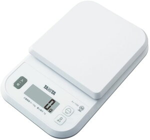 タニタクッキングスケールキッチンはかり料理デジタル1kg1g単位ホワイトKJ-110SWHごはんのカロリーがはかれる