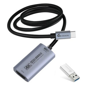 Guermok HDMI �L���v�`���[�{�[�h Switch�Ή� USB3.0 4K60FPS�E2K120FPS�^�� 3.3ft USB-C�ڑ�