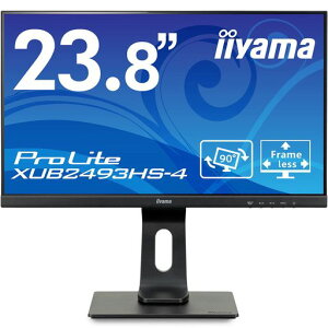 iiyama ���j�^�[ �f�B�X�v���C 23.8�C���` �t��HD IPS���� �������� DisplayPort HDMI D-Sub �S�P�[�u���t 3�N�ۏ� �����T�|�[�g XUB2493HS-B4