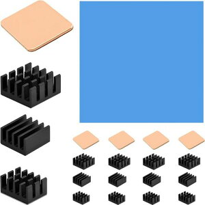 DAOKAI 21Pcs �q�[�g�V���N�L�b�g �A���~ + ���N�[���[��p�Z�b�g �}�U�[�{�[�h��ی�ARaspberry Pi 4�ARaspberry Pi 3 B+�p �M�`�����S���e�[�v�t��