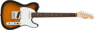 Squier by Fender �X�N���C���[ �G���L�M�^�[ Debut CollectionTM TelecasterR, Laurel Fingerboard, White Pickguard, 2-Color Sunburst �\�t�g�P�[�X�t��
