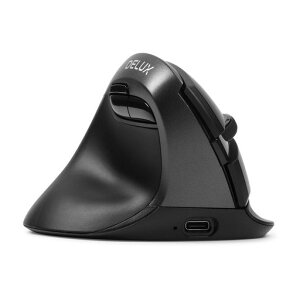 DELUX �G���S�m�~�N�X�}�E�X ������ �����c�^�}�E�X �É� ����p 4000DPI ����p �[�d�� 2.4G/Bluetooth �f���A�����[�h ���ւ̕��S���y�� ���b�v�g�b�v/PC/Mac�p(M618MINI ZD ���� - �u���b�N�O���[)