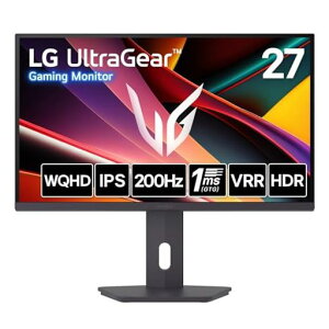 LG �Q�[�~���O ���j�^�[ 27G610A-B 27�C���`/WQHD@200Hz/IPS 1ms(GTG)/HDR400/VRR/HDMIx2�ADP