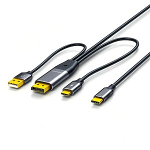 DisplayPort to USB C �ϊ��P�[�u�� 4K@60Hz 2M XinYaa USB-C���d DisplayPort to Type-C ���o�C�����j�^�[ XREA-L Beam USB-A �^�b�`�@�\�T�|�[�g Nrea-l Xrea-l