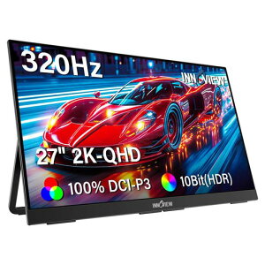 27�C���` ���j�^�[ InnoView �Q�[�~���O���j�^�[ 2K 320Hz ���o�C�����j�^�[ QHD(2560*1440) ���o�C���f�B�X�v���C 100%sRGB ���� �|�[�^�u�����j�^�[ �����IPS�t���p�l�� HDR���[�h