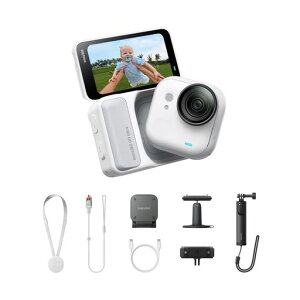 �y�����������񈤗p�zInsta360 GO Ultra �N���G�C�^�[�L�b�g �z���C�g | vlog �J���� �|�P�b�g���琢�E���ς�� �y�� �A�N�V�����J���� ���^