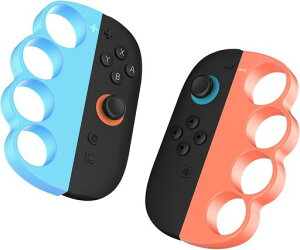 For Nintendo Switch Joy-Con�p Fit Boxing3 / Fit Boxing2 �Ή� �R���g���[���[ �O���b�v Joy-Con��p �l�ԍH�w�݌v ��l�Ǝq������ �{�N�T�T�C�Y�p �W���C�R�� �n���h�� ����ȒP