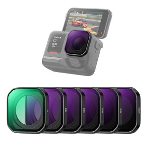 K&F CONCEPT Insta360 Ace pro2��p�t�B���^�[�Z�b�g(PL+ND8+ND16+ND32+ND64+ND128) ND�t�B���^�[ PL�t�B���^�[ �����ߗ� �����ʒ��� ���ˏ��� 28�w�i�m�R�[�e�B���O �����h��