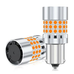 GOSMY S25 �s���p�Ⴂ LED �E�B���J�[�o���u �n�C�t���h�~ ��R���� BAU15S / PY21W S25�V���O��150°�s���p �A���o�[ 45�A3030SMD ���ɐ� 12V�ԗp �Ԍ��Ή� ��p�t�@������ 1500K-1700K