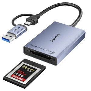 BENFEI CFexpress �J�[�h���[�_�[ 10Gbps�AUSB-C/USB-A 2-in-1 �^�C�v B CFexpress �A�_�v�^�[ Windows/Mac/Linux/Android �ƌ݊�������