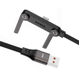 Xiwai 65W Type-A �}���[�d�P�[�u�� �p�x�t�� Type-C �����d�b�X�^���h �f���A���z���_�[ �ϋv���̂��� USB C �[�d�R�[�h�u���P�b�g �܂肽���ݎ�