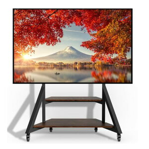 UNHO �e���r�X�^���h �L���X�^�[�t�� 40~75�C���`�Ή� tv�X�^���h �e���r�� �Ǌ� tv stand �������� �ω׏d80kg �n�C�^�C�v