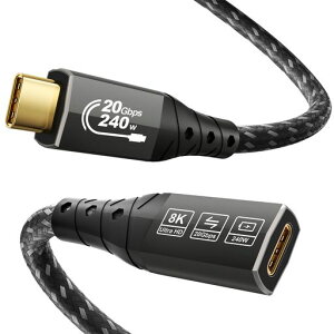ZIKNYDO USB C �����P�[�u�� 8K(USBC ���� 2m�A20Gbps �f�[�^�]���A�[�d 240W)�A�r�f�I 4K@144Hz/ 60Hz USB 3.2 �����R�[�h �^�C�vC(Thunderbolt 4�APSVR2�AiPhone