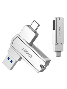 EAGET CF22 USB������ 128GB USB 3.0 �Ǐo���x150MB/s ��]�� Type-C USB-A 2in1 ������ �y�ʂőϋv��������܂�