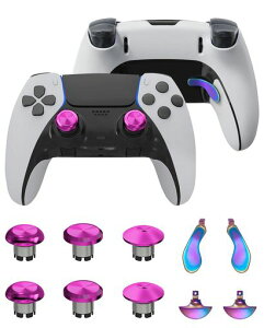 CHARM FOCUS PS5 DualSense�Ή� ���^���T���X�e�B�b�N&�o�b�N�p�h���g���K�[�{�^�������p�[�c