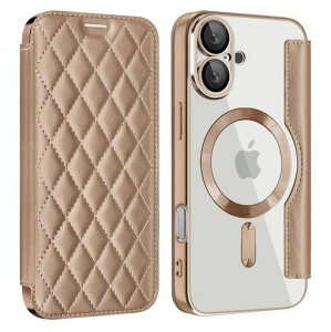 KeKeYou iPhone 16 �p �P�[�X �蒠�^ �N���A �i�q�� Magsafe�Ή� 6.1�C���` �w�ʓ��� �L���e�B���O ������PU���U�[ �X�}�z�P�[�X �S�[�W���X �J�[�h���[ ������� �l�C���z�^ �J�o�[ �A�C�t�H��16 �c