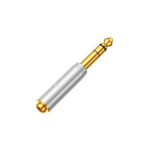 okcsc6.35mm-4.4mm変換プラグオーディオ変換6.35mm(オス)-4.4mm(メス)純銅メッキヘッドフォン・スピーカー・アンプ・ギターに適合する1個