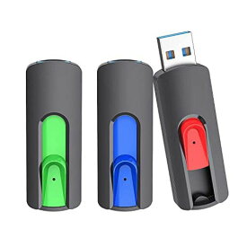 RAOYI USBメモリ64GB USB3.0 超高速データ転送 フラッシュドライブ 3個セット 読取り最大120MB/S ストラップホール付き