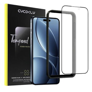 CYCOKLY iPhone 17 Pro Max�p �K���X�t�B���� �A���`�O���A(6.9�C���`)�Q�[�� �ی�t�B���� 2.5D ���{���f�ވ��Ɏq�� ���˖h�~ �w��h�~ �C�A���� �K�C�h�g�t�� �A�C�t�H��17�v���}�b�N�X �����K���X
