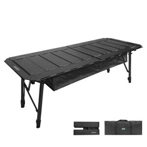 ARURU IGT�e�[�u�� 5���j�b�g �W��IGT�K�i�Ή� �L�����v�e�[�u�� �܂肽���� �A�E�g�h�A�e�[�u�� �������i�K����47.5-72cm �A���~�� �ω׏d50kg �g���@�\�t�� 137x58cm ���[�o�b�O�t�� BBQ �Ԓ��� �t�c