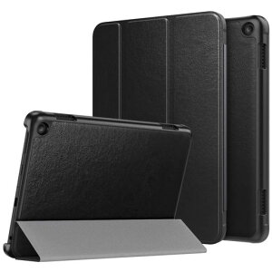 ATiC Fire HD 8 �P�[�X ��12����/��10���� Fire HD 8/8 Plus ��p�J�o�[ 2024/2022/2020���� �I�[�g�X���[�v�Ή� �X�^���h�P�[�X �y�� ���^ �ϏՌ� ���h�~ Black