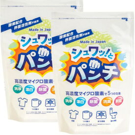 シュワッ!とパンチ2パック(1kgx2)洗浄剤除菌漂白剤消臭掃除洗剤マルチクリーナー浸け置き洗い風呂掃除洗濯